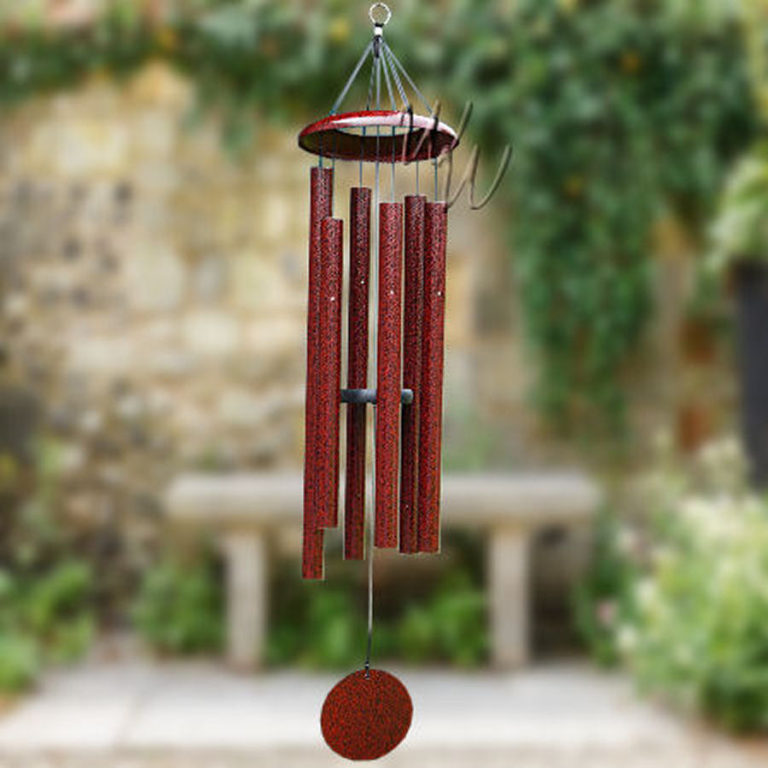 Red wind chimes.